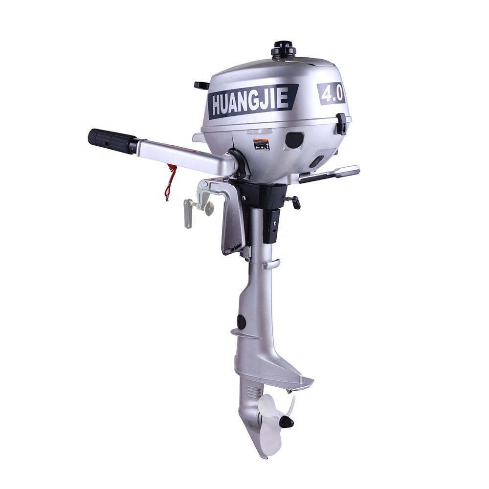 Hot Sale 4 Stroke 4HP Huangjie Boat Outboard Engine Water Cooling System Outboard Motor for Inflatable Fishing Boat